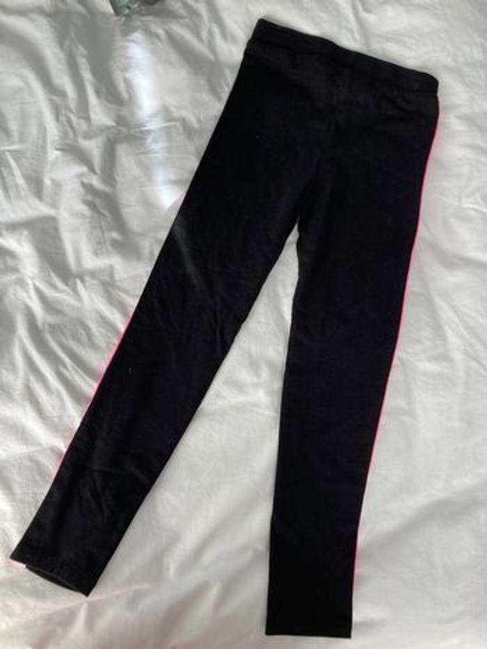 H&M legging noir rose et argenté 7 ans 128 cm - photo numéro 2