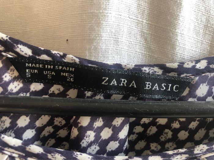 #haut #blouse#zara basic #taille #s #violet #bleu marine - photo numéro 2