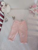 pantalon velours rose a pois neuf 6 mois