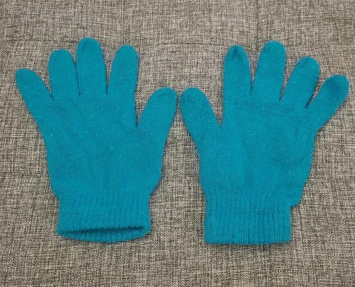 Gants bleu petite taille - photo numéro 1