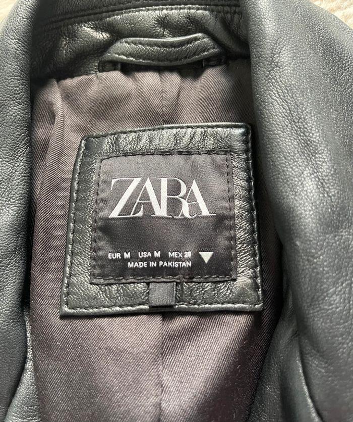 Perfecto noir véritable cuir Zara - photo numéro 5