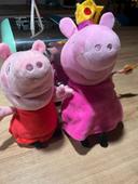 Lot de deux peluches Peppa Pig