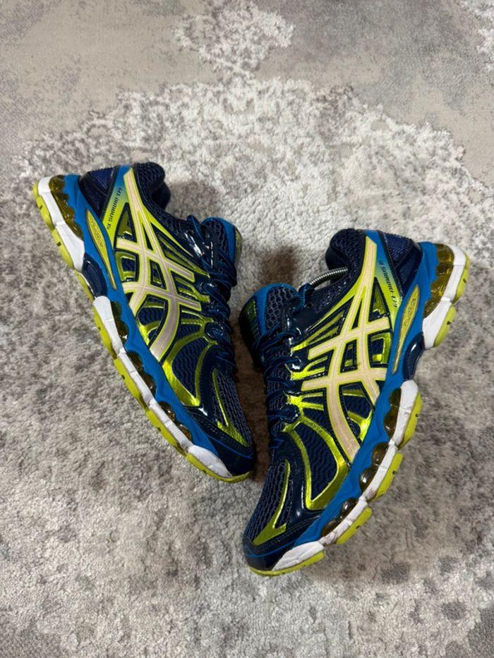 Asics Gel Nimbus 15 Blue & Green Running - photo numéro 1