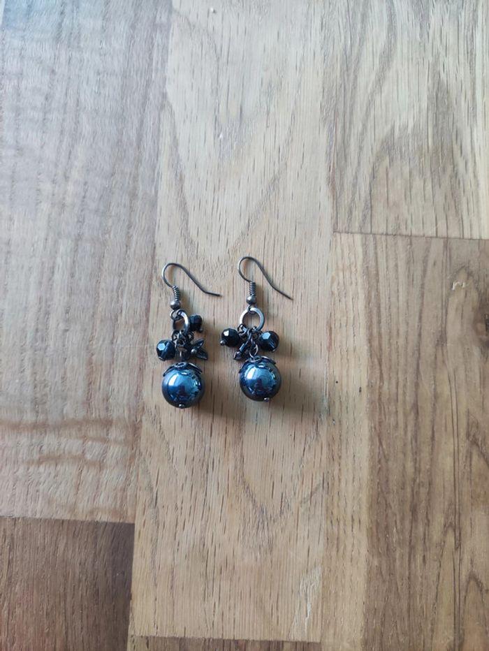 Boucles d'oreille bleues 💖 - photo numéro 1