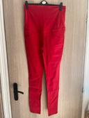 Pantalon de grossesse rouge T44