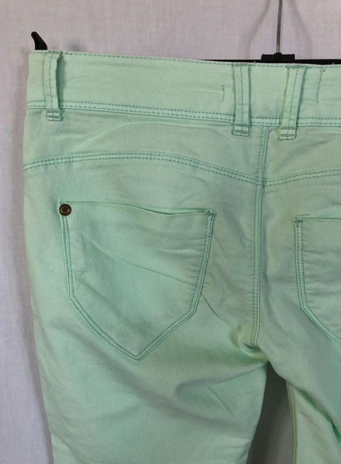 Jean slim taille basse Oxxy vert pastel taille 36 comme neuf - photo numéro 6