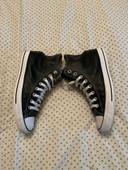 Converse montante en cuir véritable noire , P42 mixte