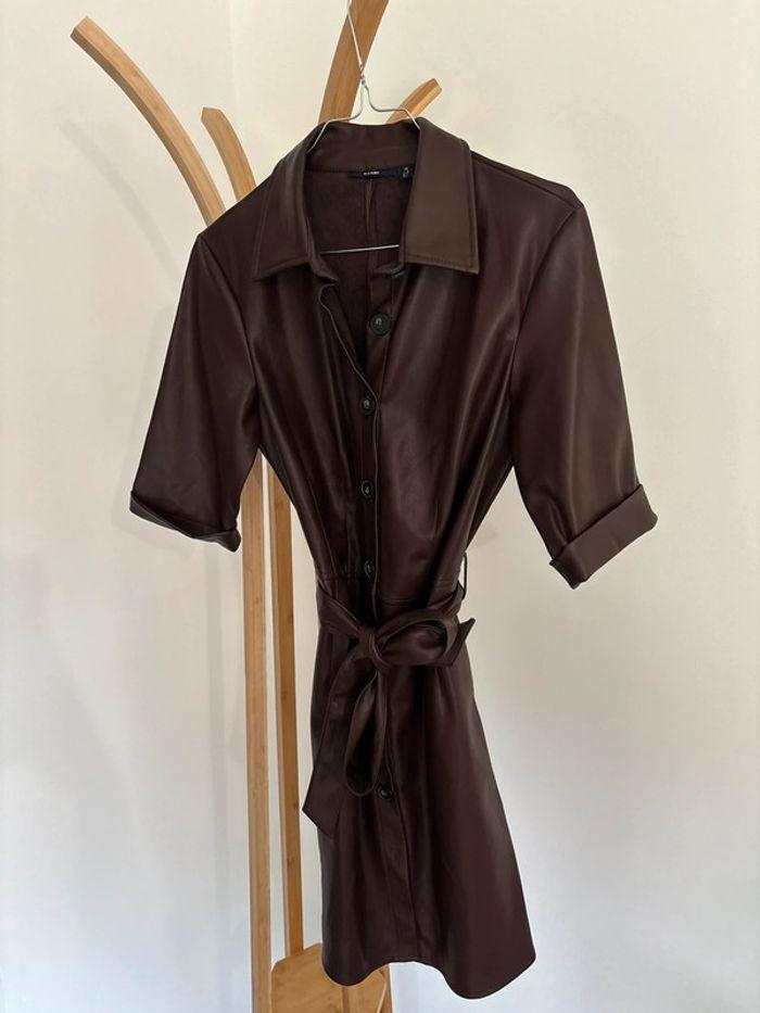 Robe en cuir marron kiabi - photo numéro 4