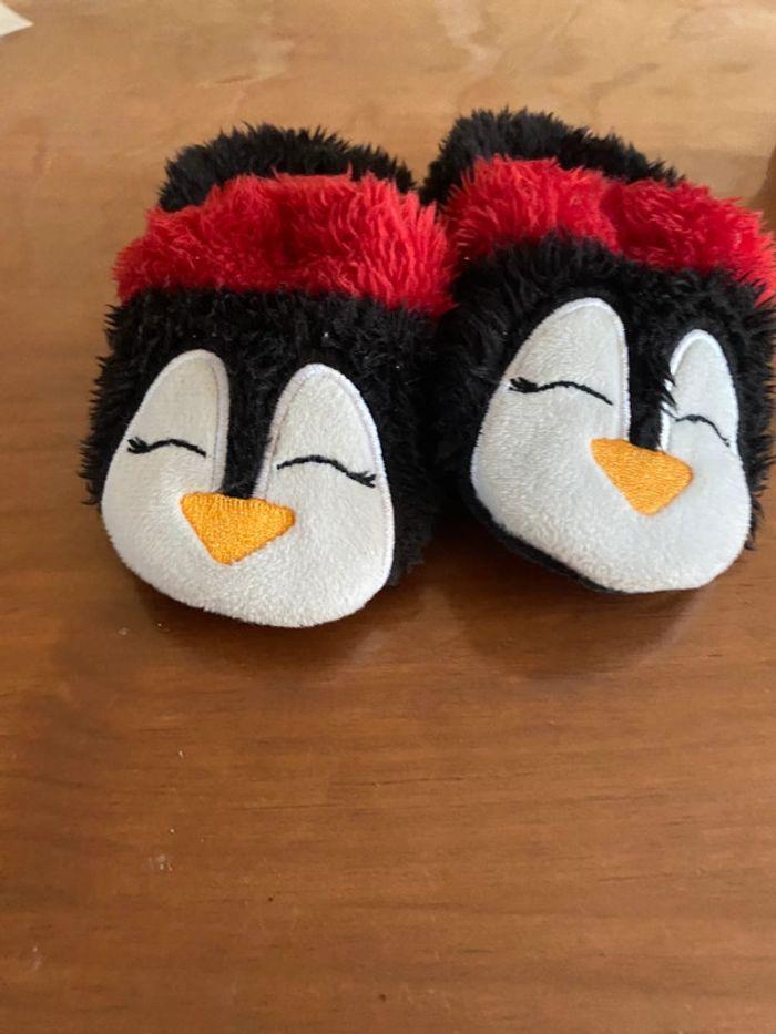 Jolie chaussons de Noël pingouin - photo numéro 2