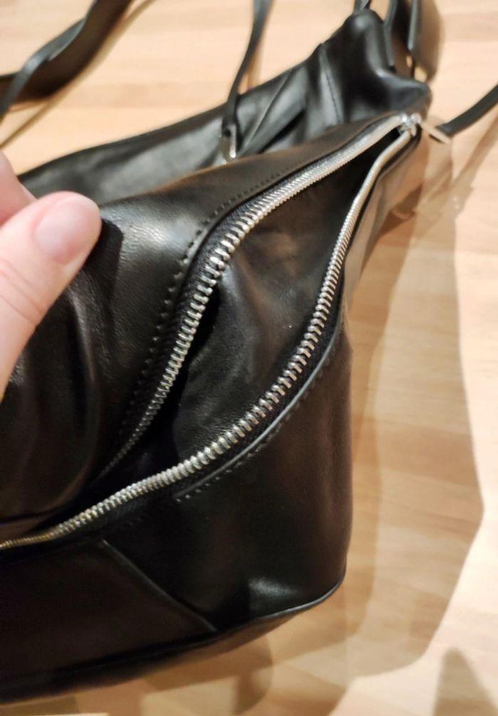 Sac à main Karl Lagerfeld Hobo K/Odina, en 100% cuir d'agneau noir, neuf - photo numéro 11