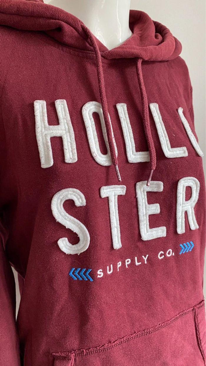 Sweat à capuche bordeau Hollister taille S - photo numéro 2