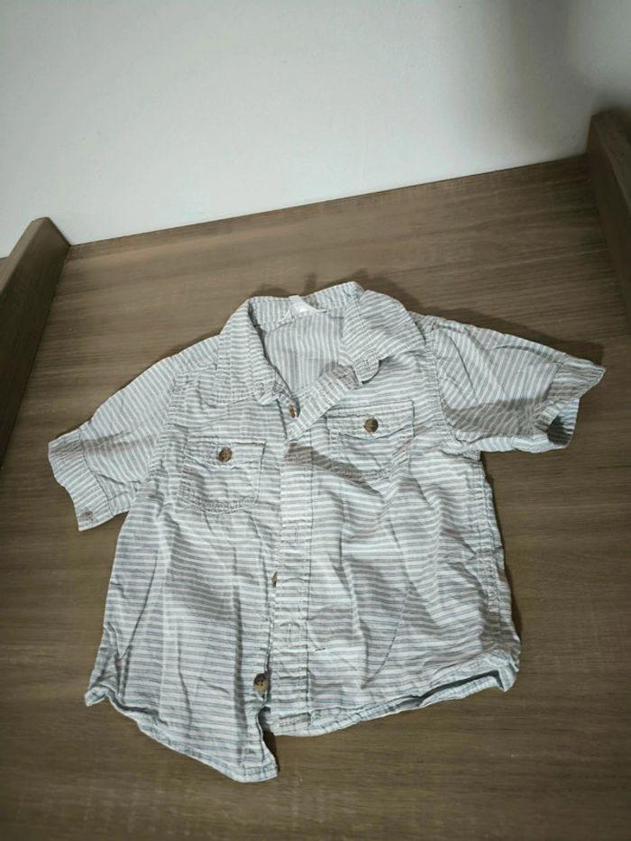 Chemise manche courte rayé kid Kanai 23 mois - photo numéro 1