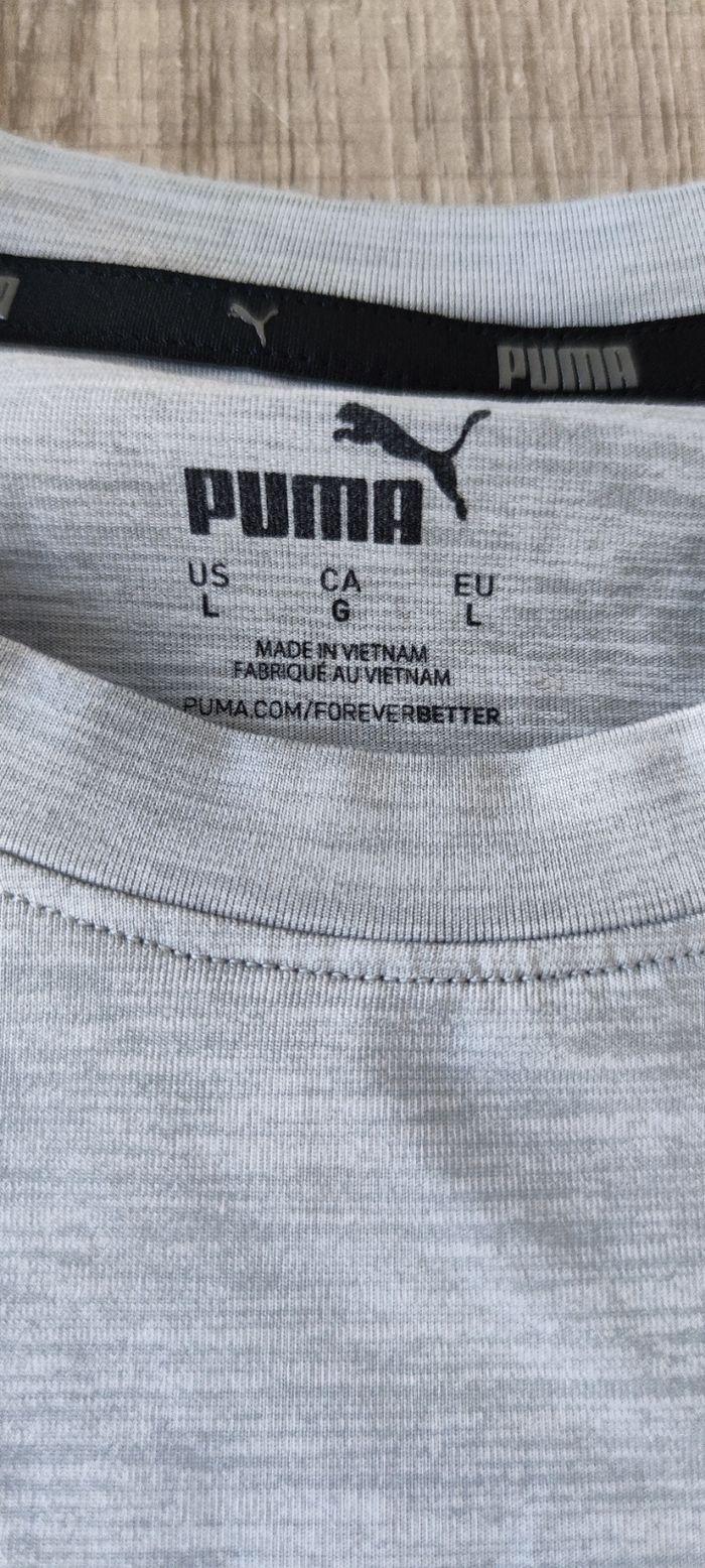 T-shirt gris Puma pour homme taille L - photo numéro 5