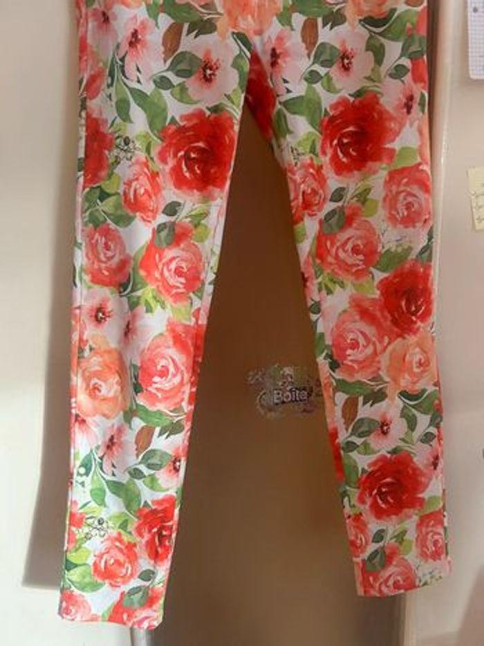 Pantalon rose imprimé floral - photo numéro 8