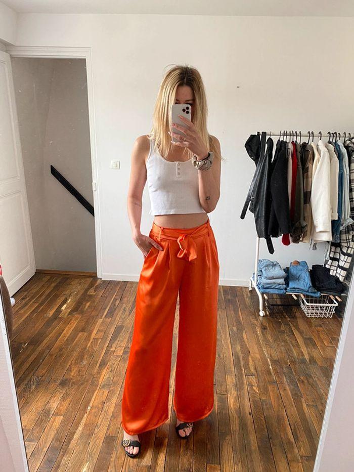 Pantalon fluide orange - photo numéro 7