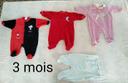 Lot 7 pyjamas taille 3 mois