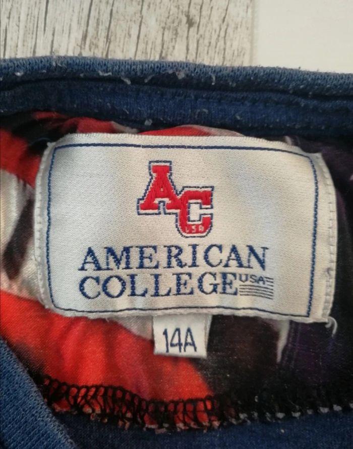 Tee shirt manches longues american collège taille 14 ans. - photo numéro 3