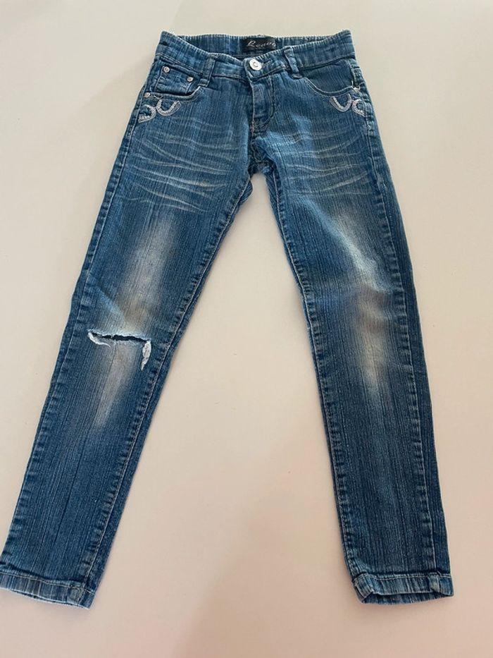 Jeans slim troué leava 8 ans fille - photo numéro 1