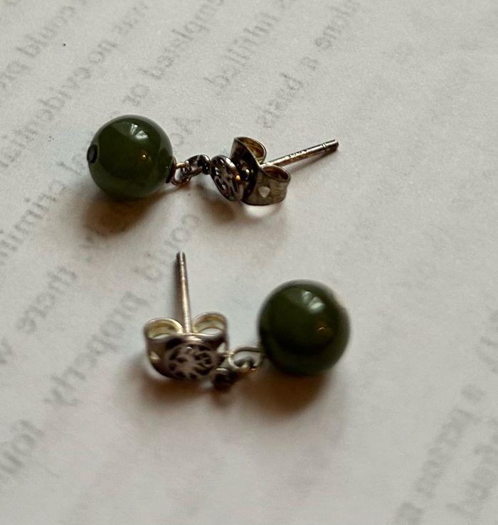 Boucles d’oreilles en jade - photo numéro 2