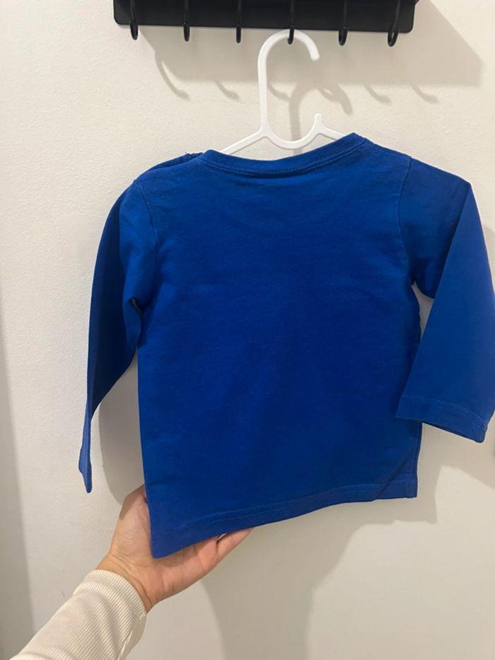 interdit de me gronder t-shirt manche longue bleu 12mois - photo numéro 4