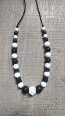 Collier allaitement silicone noir blanc