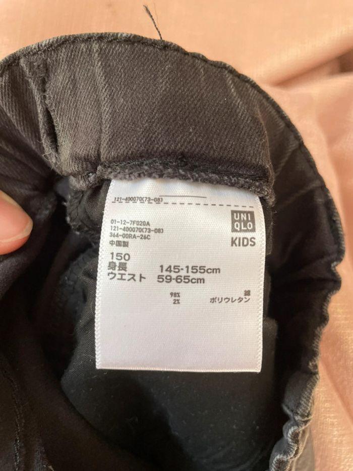 Pantalon noir uniqlo taille 11/12 ans - photo numéro 7