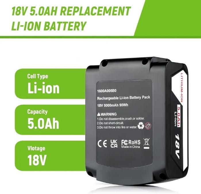 Batterie 18v 5 ah compatible bosch gardena gloria neuf - photo numéro 4