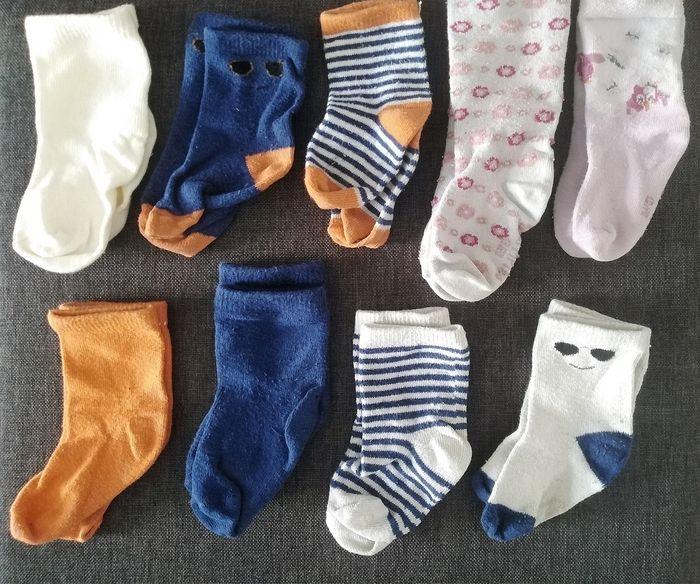 Lot de 9 paires de chaussettes, pointure 18-20