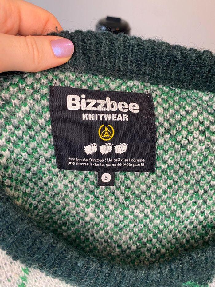 Pull à carreaux vert et gris Bizzbee taille S / 36 - photo numéro 12