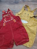 Lot 2 salopettes shorts