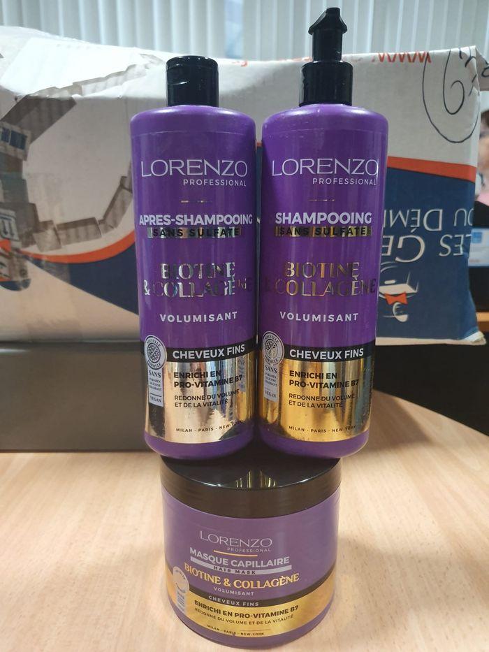 shampoing après shampoing masque Biotine sans sulfate Lorenzo professionnel - photo numéro 1