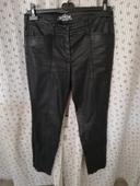 Pantalon noir coton ciré Cambio T 40