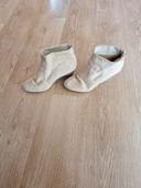 Bottines beige en daim