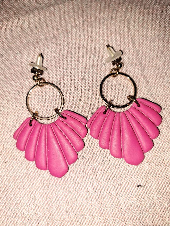 Boucles d oreilles eventails - photo numéro 1