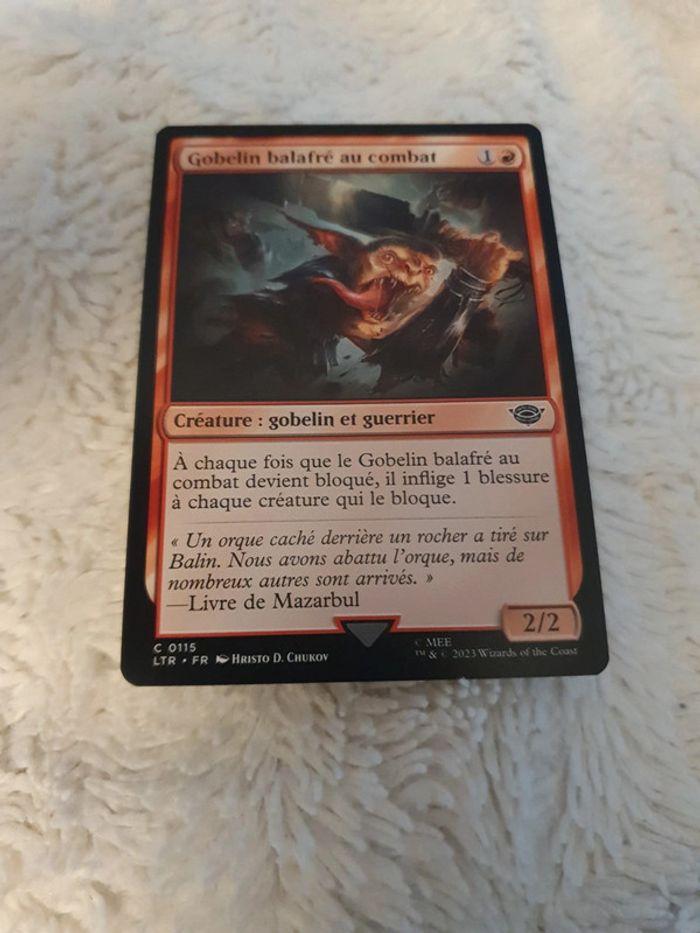 Carte magic gobelin balafré au combat