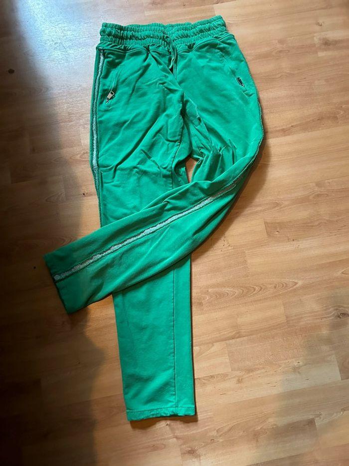 Pantalon style jogging vert - photo numéro 1