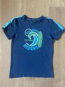 T-shirt bleu à motif - 7/8 ans - tex