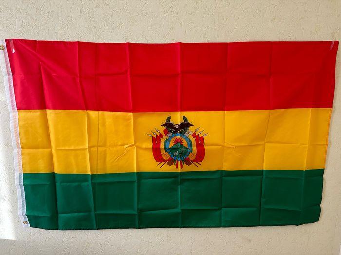 Grand drapeau Bolivie 90x150cm NEUF 🇧🇴