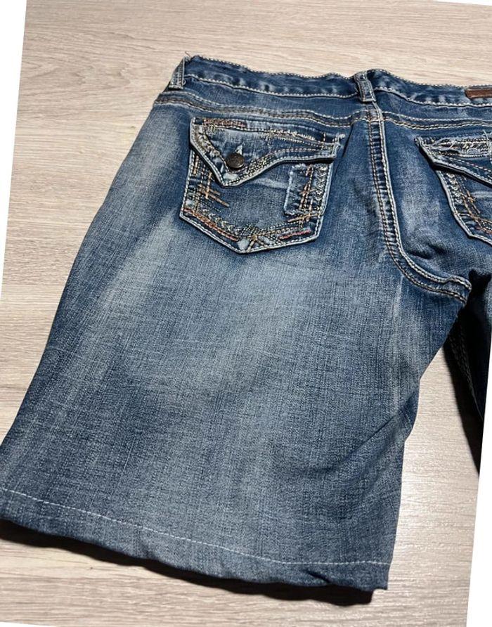 🩳 Short vintage brodé en jean Bleu Arya Taille S🩳 - photo numéro 9