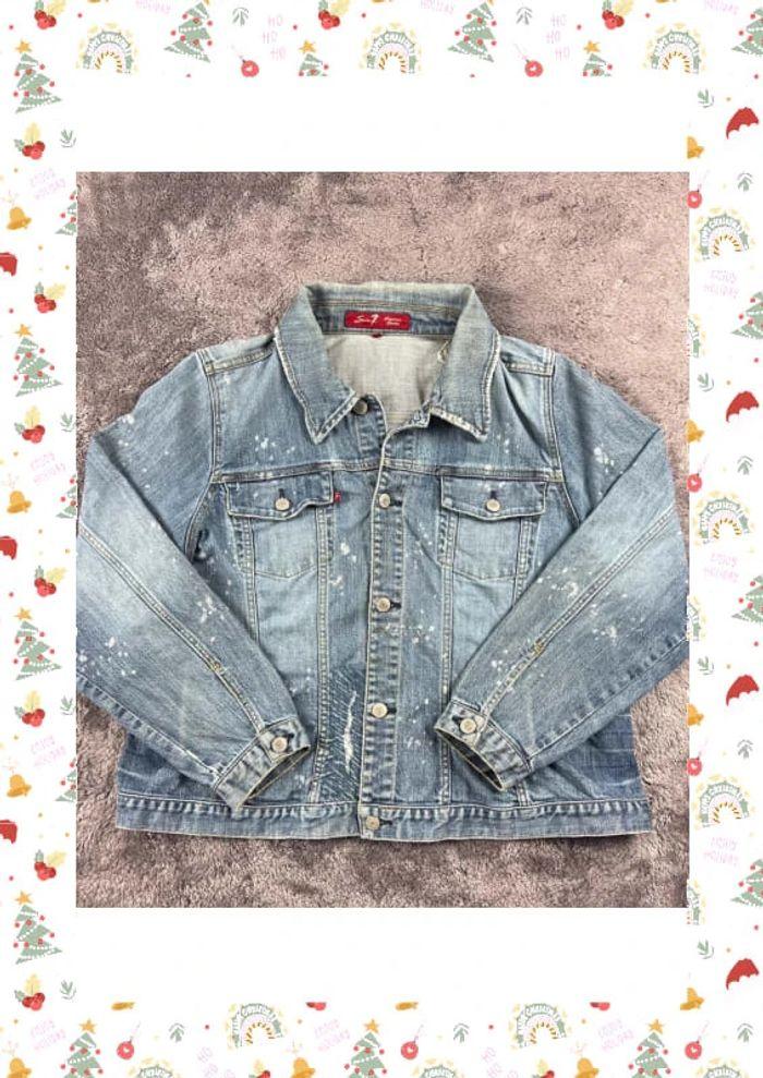 👕 Veste en Jeans vintage y2k Bleu Clair Taille M 👕 - photo numéro 1