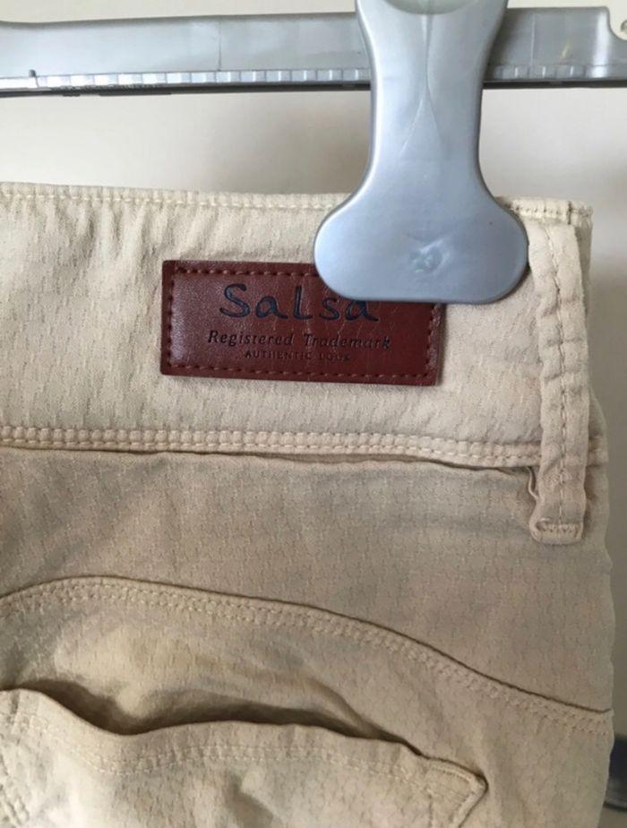 Salsa pantalon chino beige effet ventre plat - photo numéro 5