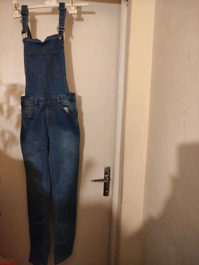 Pantalon salopette Jean taille 12 ans Punkidz marine - photo numéro 1