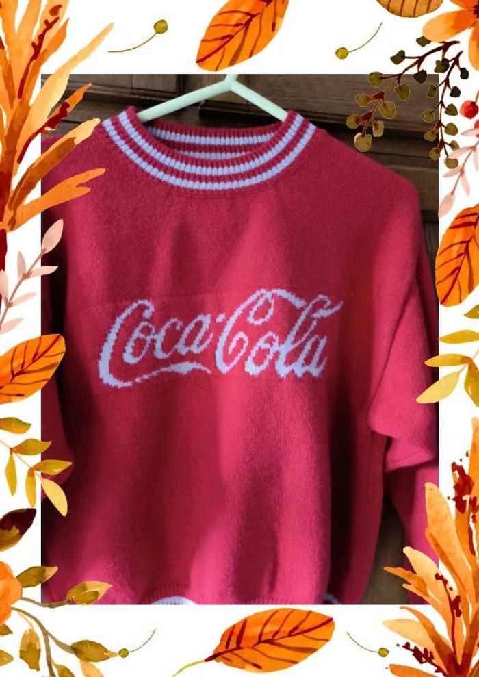 Pull en maille rouge Coca Cola 34 - photo numéro 2