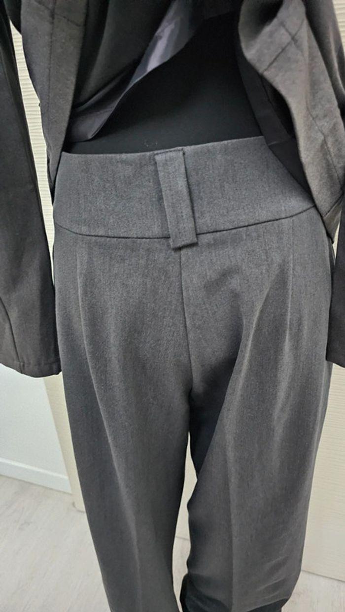 Ensemble tailleur pantalon blazer gris easyclothes - photo numéro 8