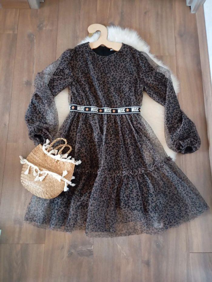 Melby 🐆 robe longue en tulle chic imprimé léopard 12 ans - photo numéro 1