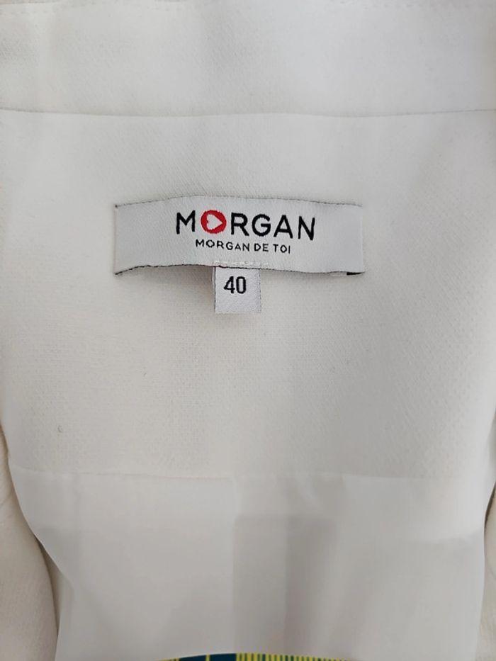 Veste tailleur blazer blanc Morgan - photo numéro 5