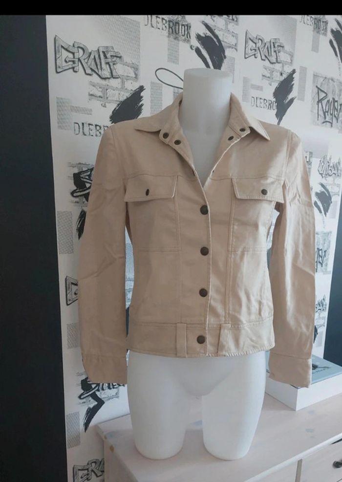 Veste caroll beige demi saison - photo numéro 2