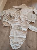 Lot bodies manches longues, taille 6 mois