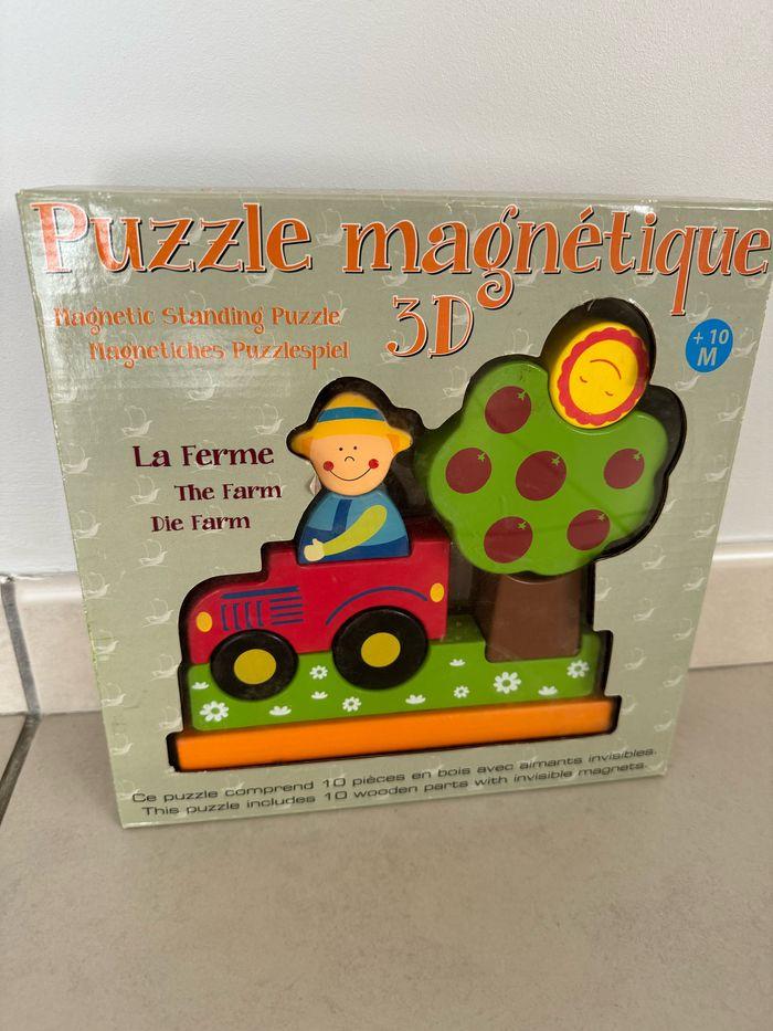 Puzzle bois 3D magnétique tracteur - photo numéro 1