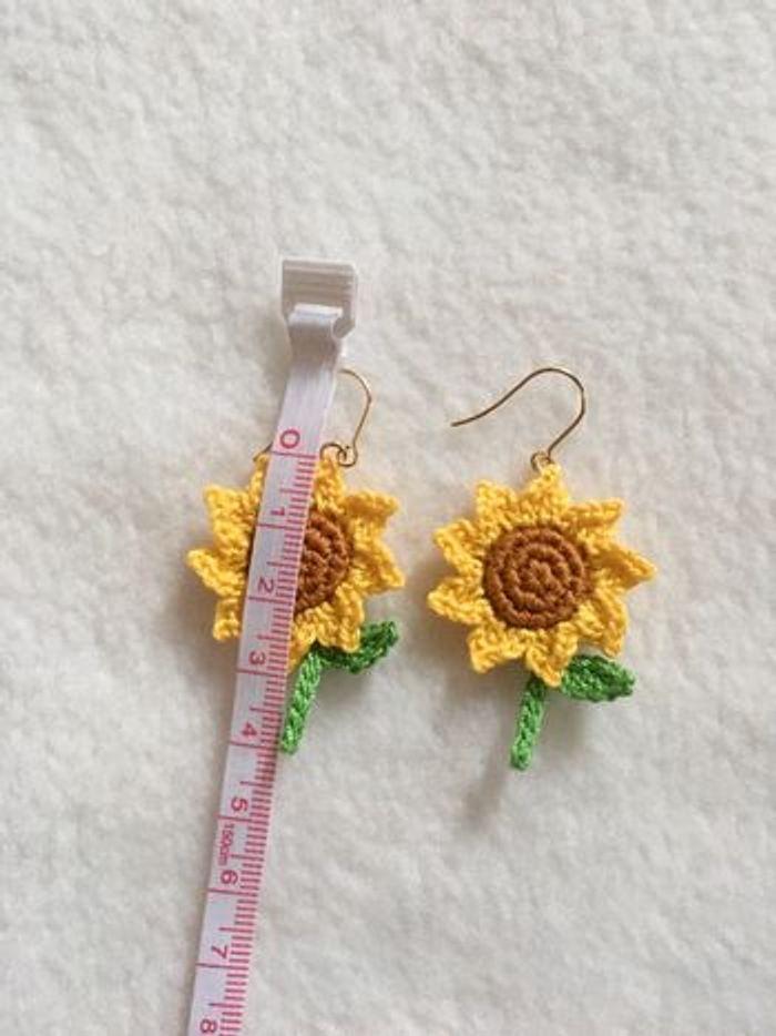 Boucles d’oreilles tournesol - photo numéro 6